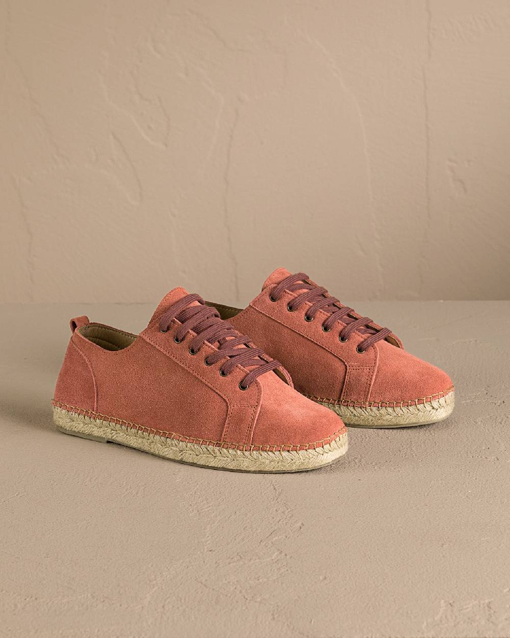 Manebí Suede LaceUp Espadrilles - Terracotta Sottocosto