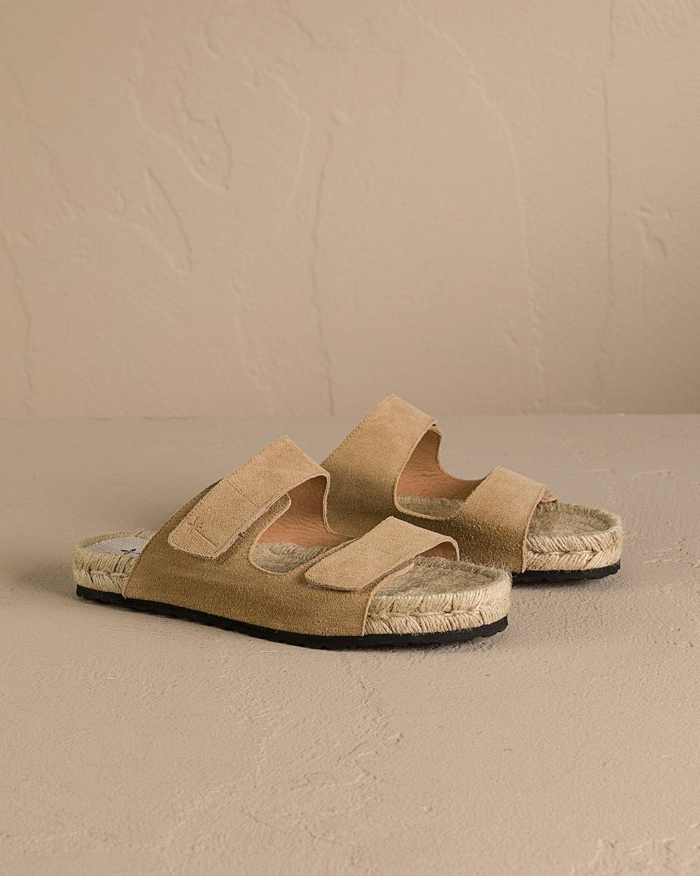 Manebí Suede Strap Nordic Sandals - Washed Beige Presa