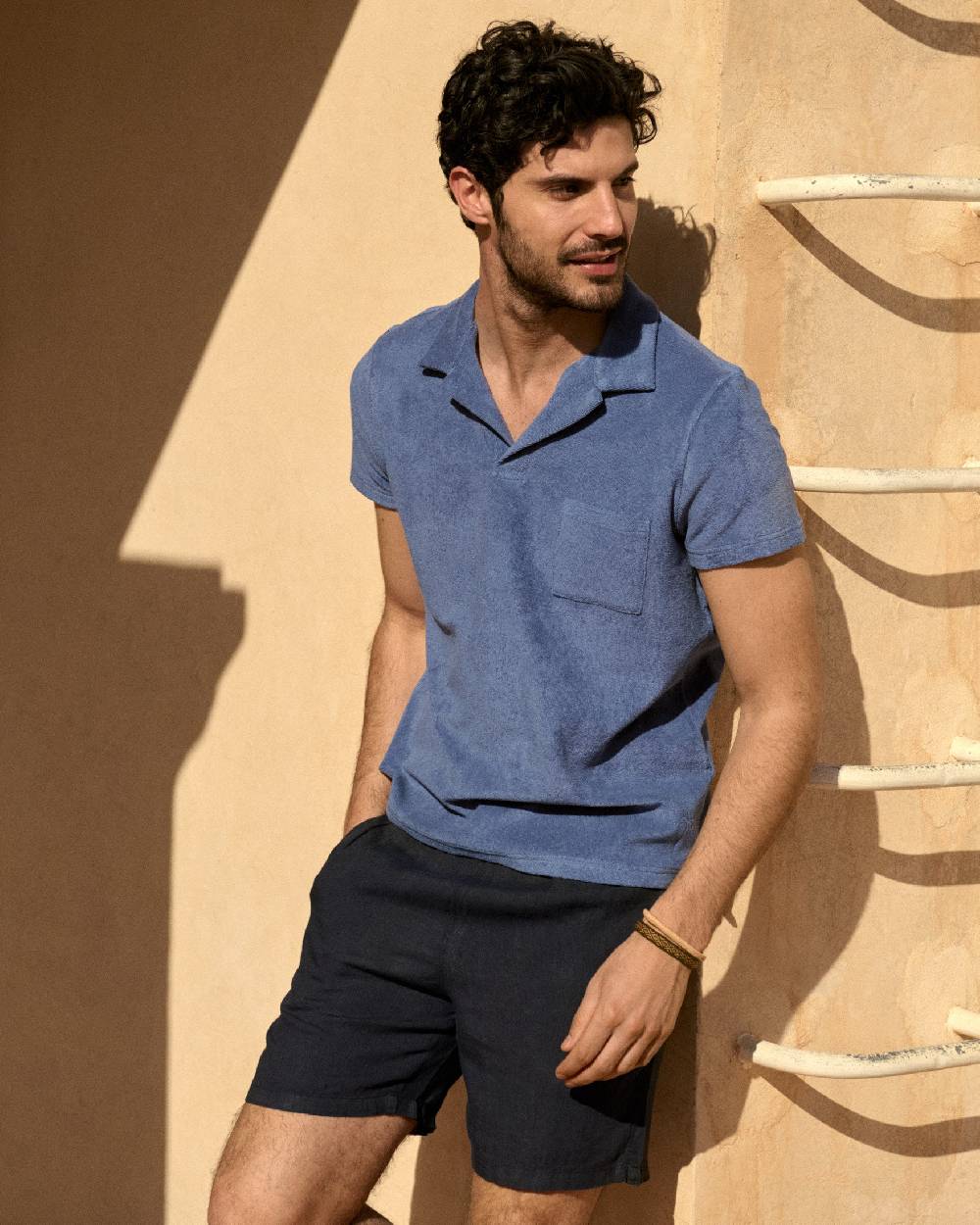 Manebí Organic Terry Cotton|Olive Polo Shirt - Short Sleeves Petrole Online