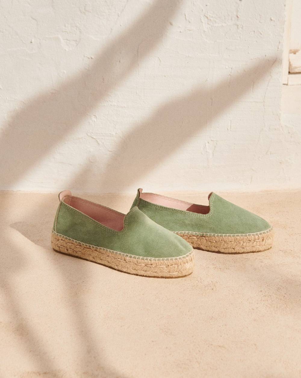 Manebí Suede Double Sole Espadrilles - Hamptons Sage Saldi