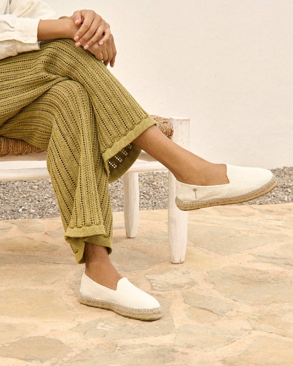 Manebí Espadrillas - La Havana - Bianche Saldi Di Fabbrica