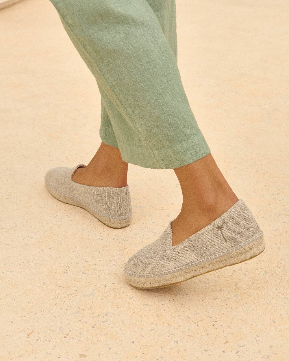 Manebí Organic Linen Flat Espadrilles - La Havana Natural I Più Venduti