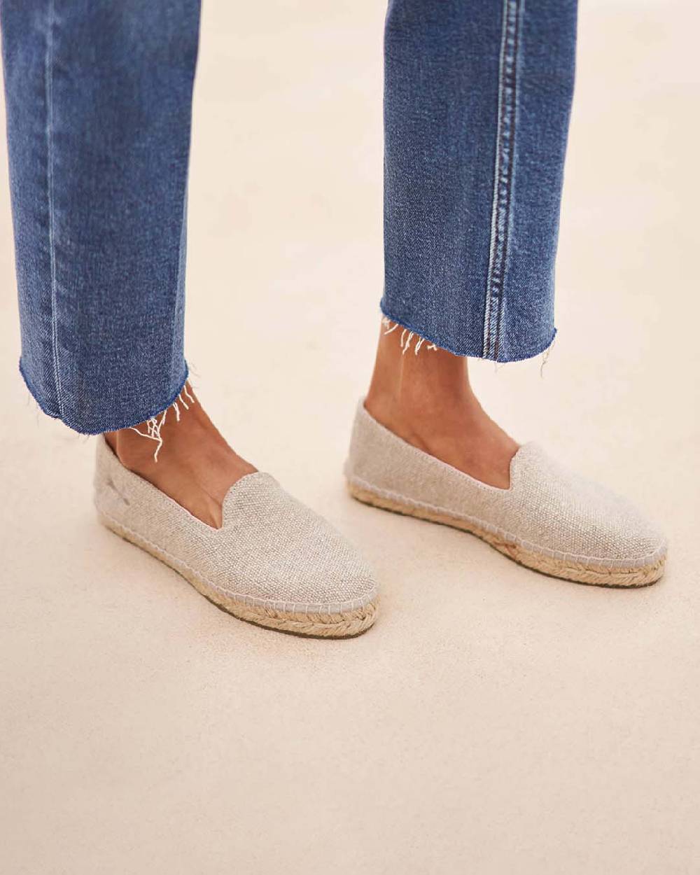 Manebí Organic Linen Flat Espadrilles - La Havana Natural I Più Venduti