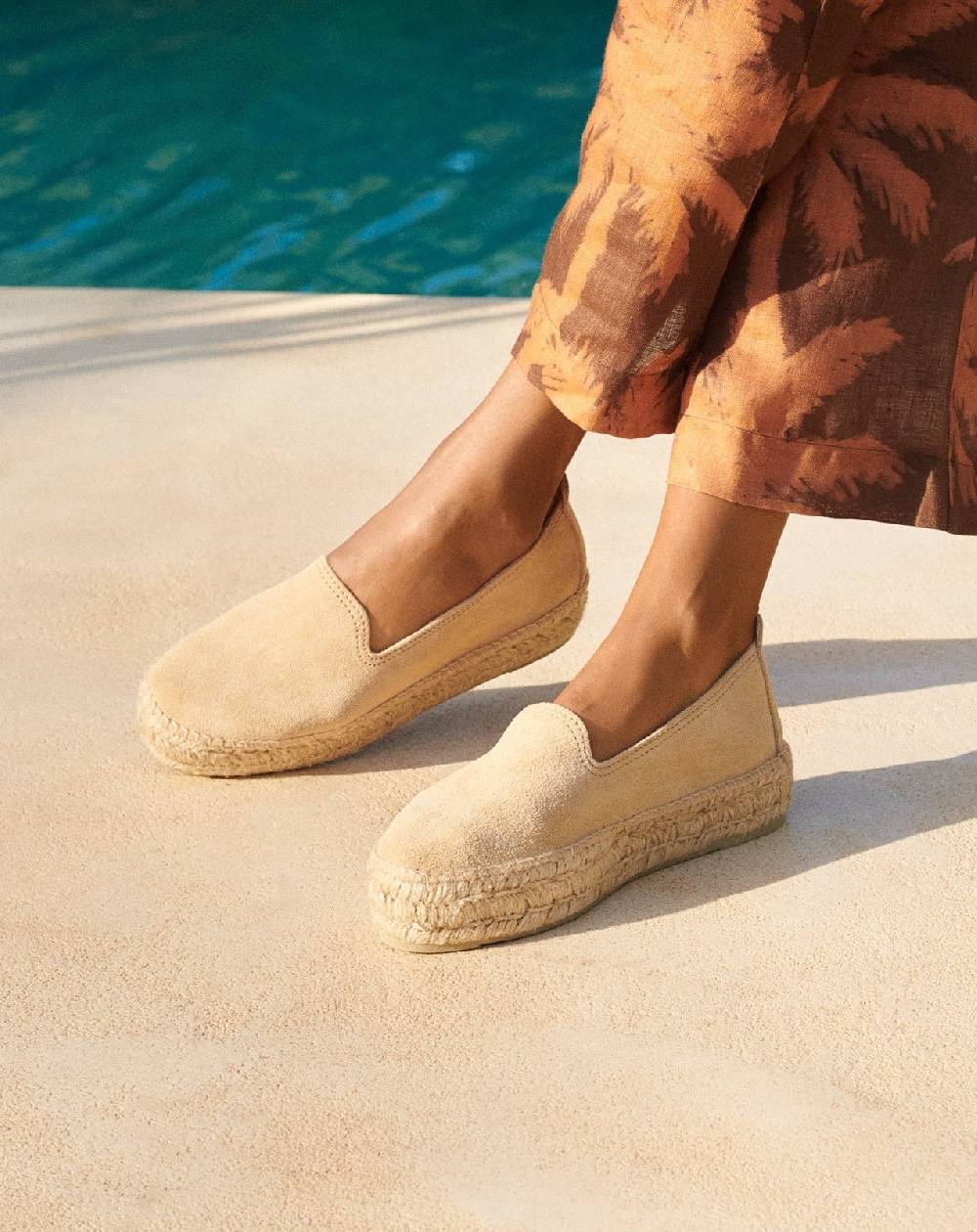 Manebí Espadrillas con Doppia Suola - Hamptons - Champagne Beige Vendite Flash