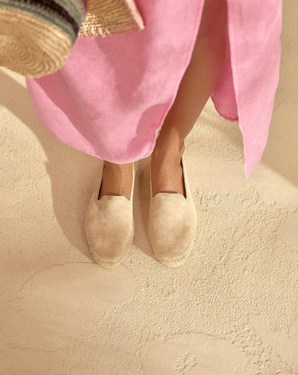 Manebí Espadrillas con Doppia Suola - Hamptons - Champagne Beige Vendite Flash