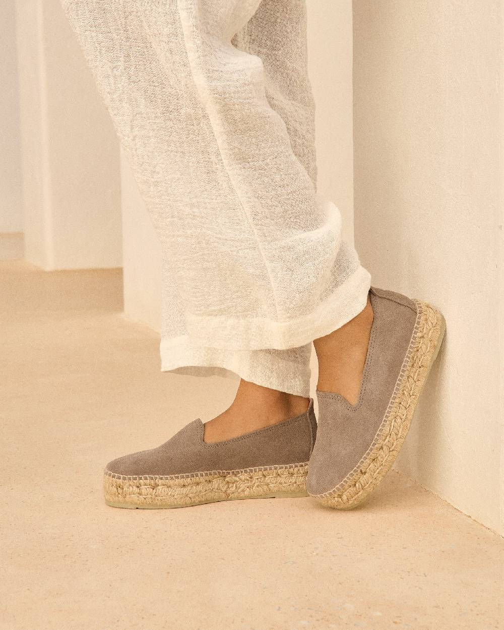 Manebí Espadrillas con doppia suola - Hamptons - Coco Brown In Saldo