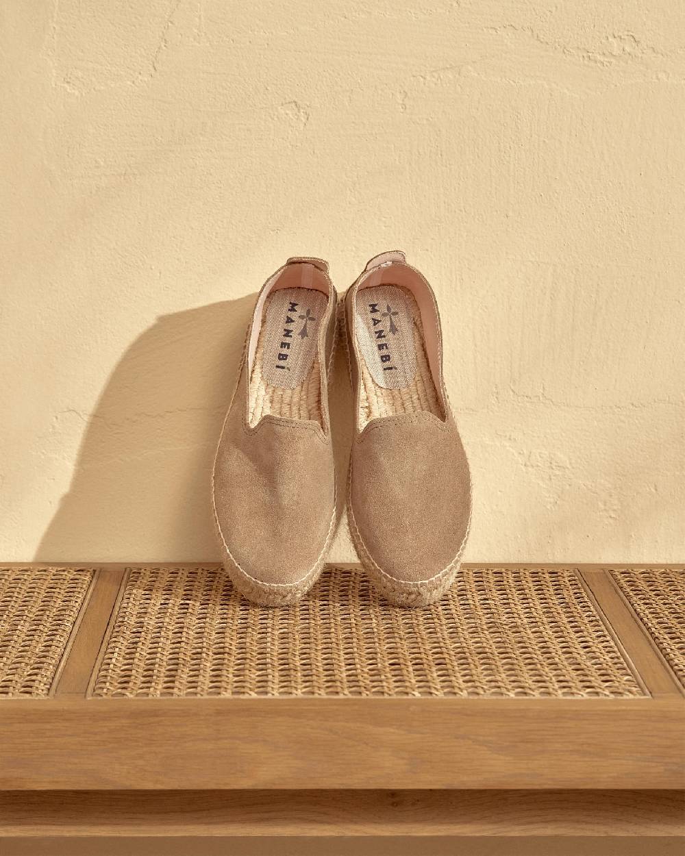 Manebí Espadrillas con Doppia Suola - Hamptons - Vintage Taupe Nuova