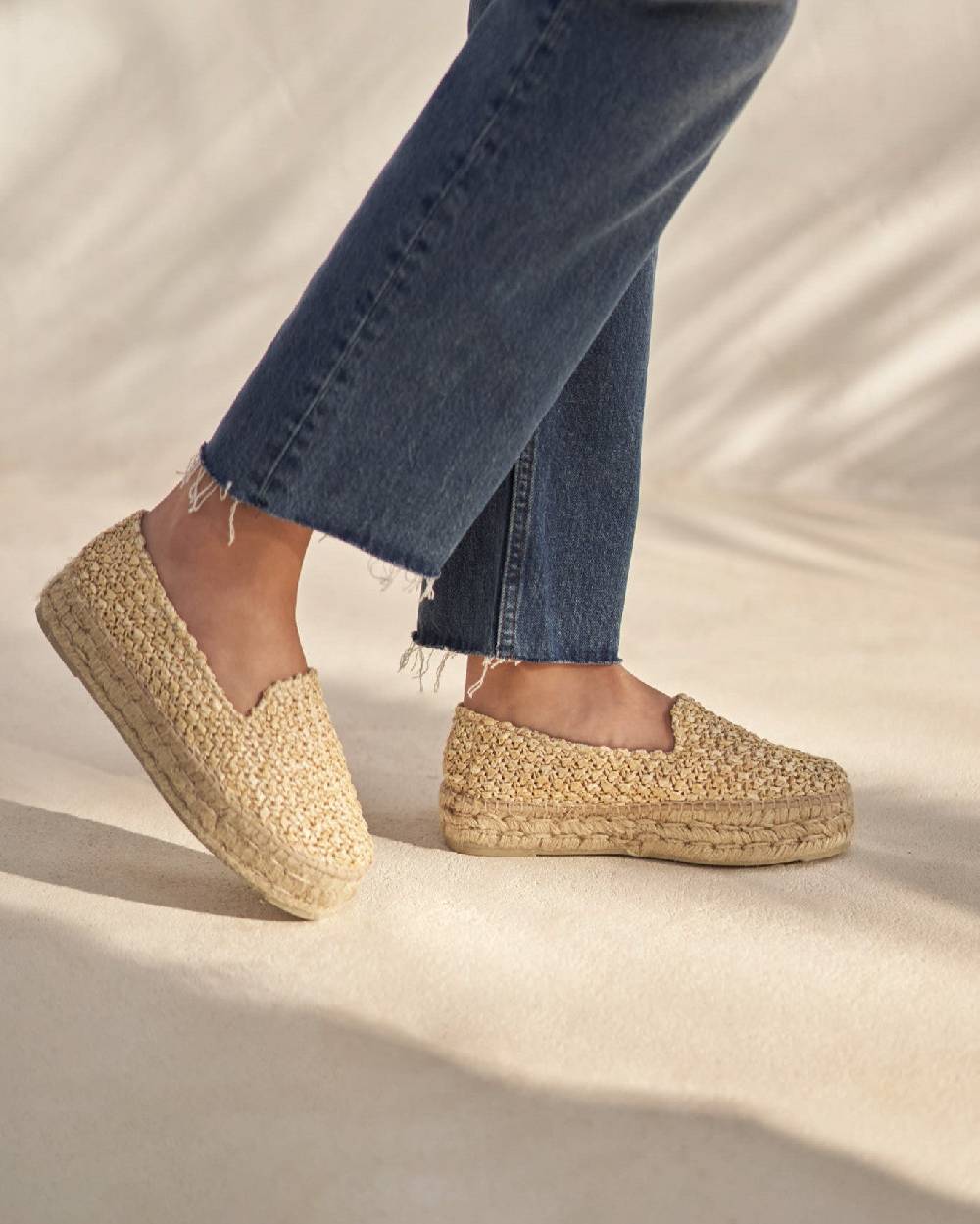 Manebí Raffia Double Sole Espadrilles - Yucatán Raffia Net Offerta speciale