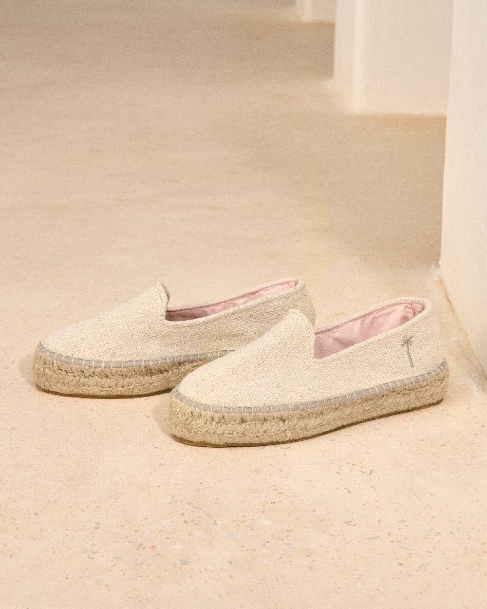 Manebí Coarse Woven Canvas|Double Sole Espadrilles - Yucatán Natural Comprare a buon mercato