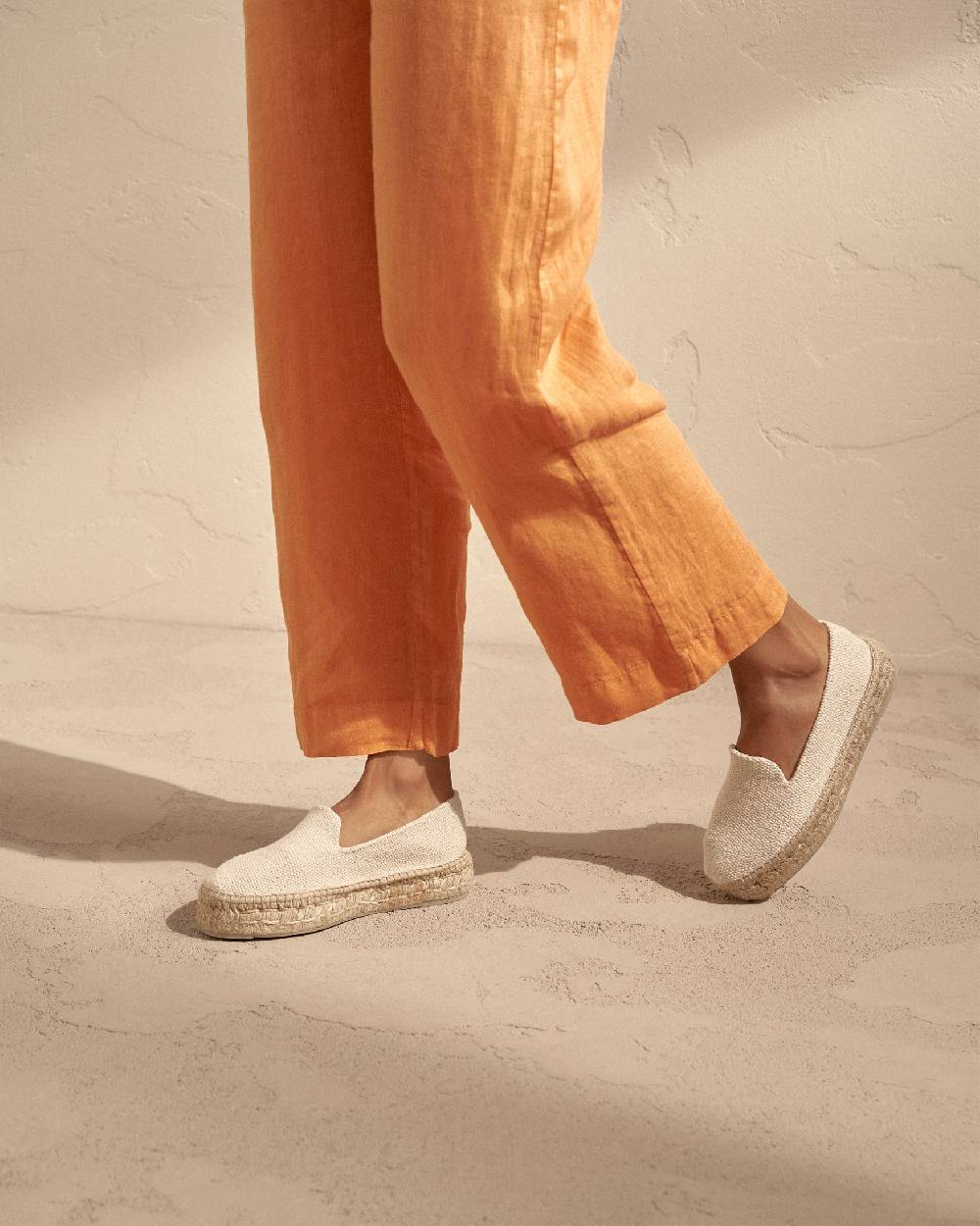 Manebí Coarse Woven Canvas|Double Sole Espadrilles - Yucatán Natural Comprare a buon mercato