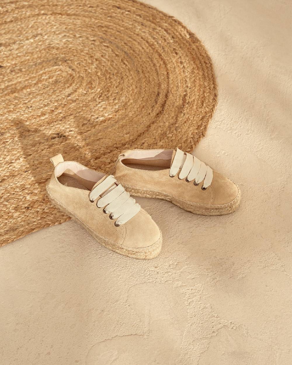 Manebí Espadrillas stringate - Hamptons - Beige champagne Grande vendita