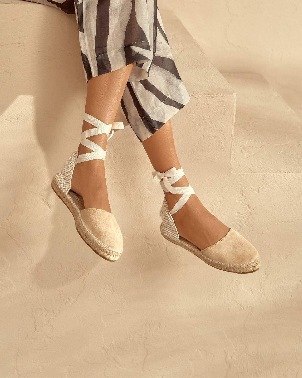 Manebí Valenciana con suola bassa - Hamptons - Champagne Beige Black Friday
