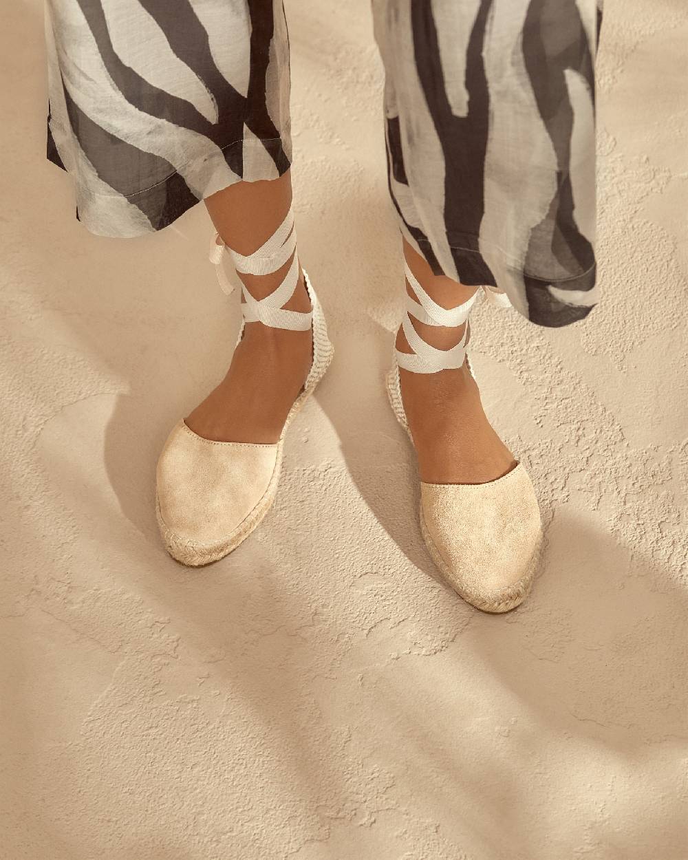 Manebí Valenciana con suola bassa - Hamptons - Champagne Beige Black Friday