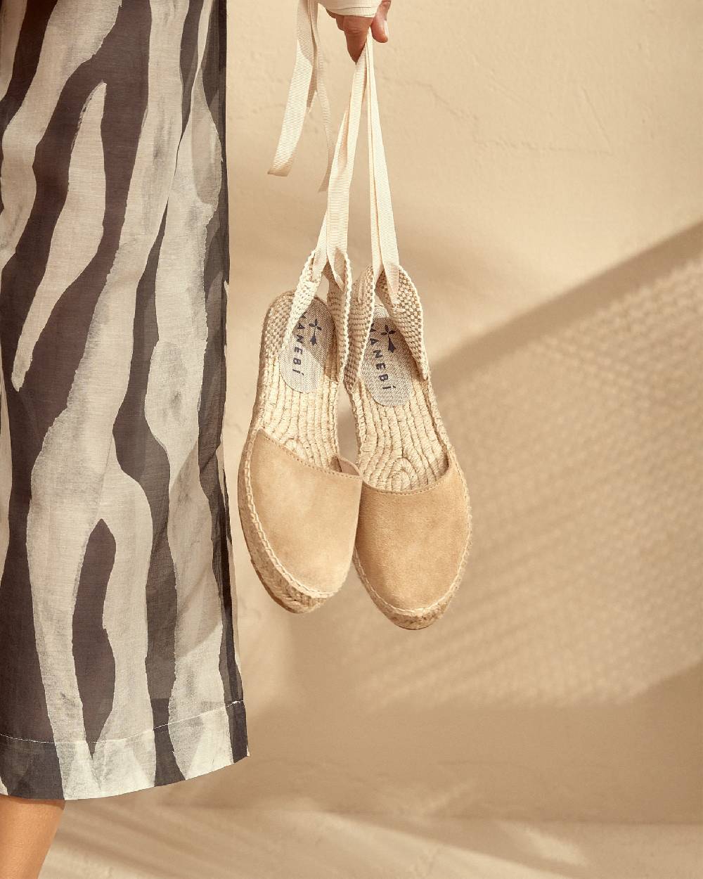 Manebí Valenciana con suola bassa - Hamptons - Champagne Beige Black Friday