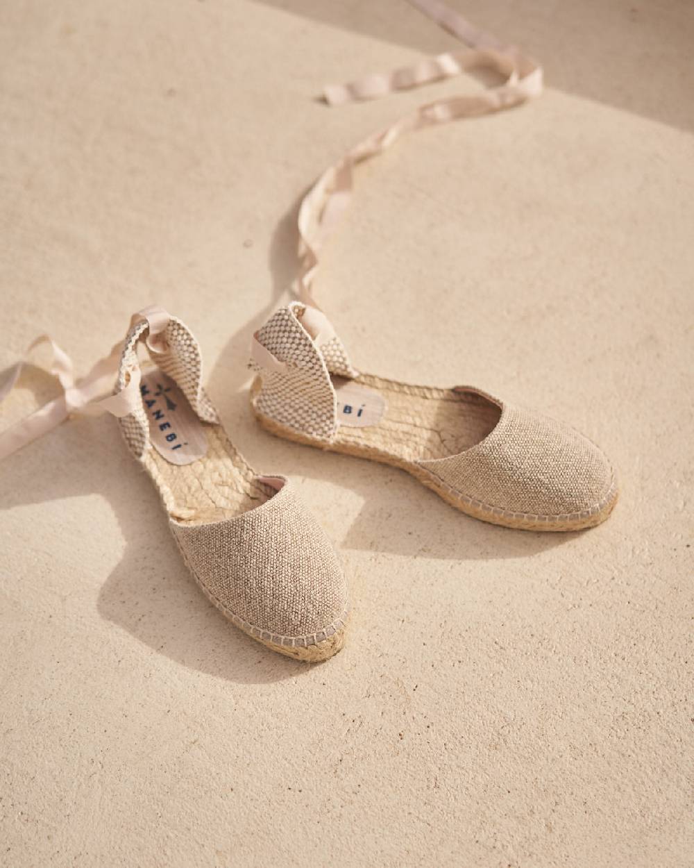 Manebí Organic Hemp Flat Valenciana Espadrilles - La Havana Natural Offerta San Valentino