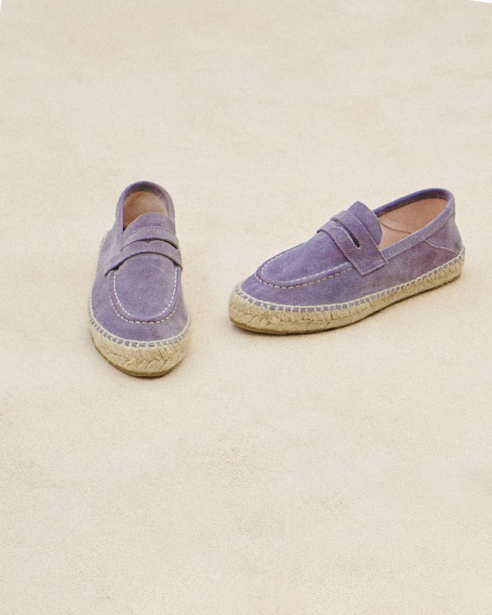 Manebí Suede Loafers Espadrilles - Hamptons Wisteria Lilac Offerta Anniversario