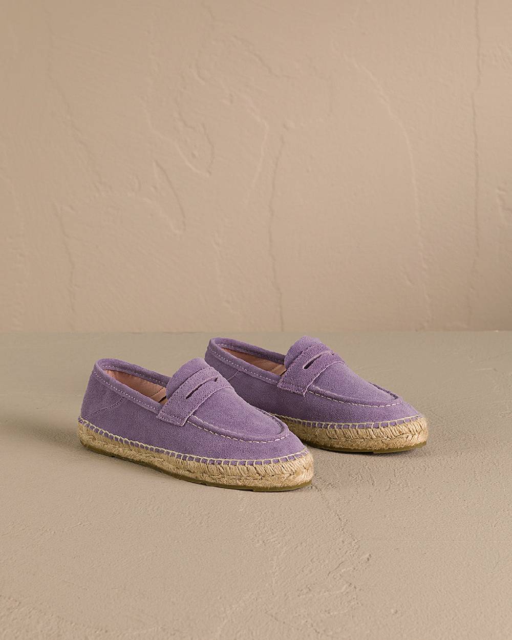 Manebí Suede Loafers Espadrilles - Hamptons Wisteria Lilac Offerta Anniversario