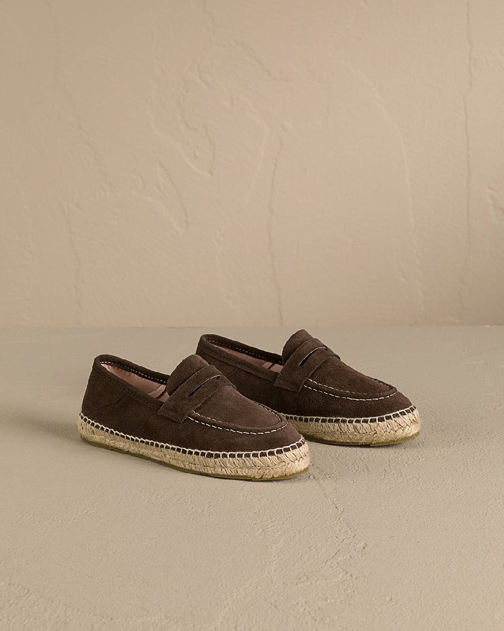 Manebí Suede Loafers Espadrilles - Hamptons Cocoa Smaltimento dello stoccaggio
