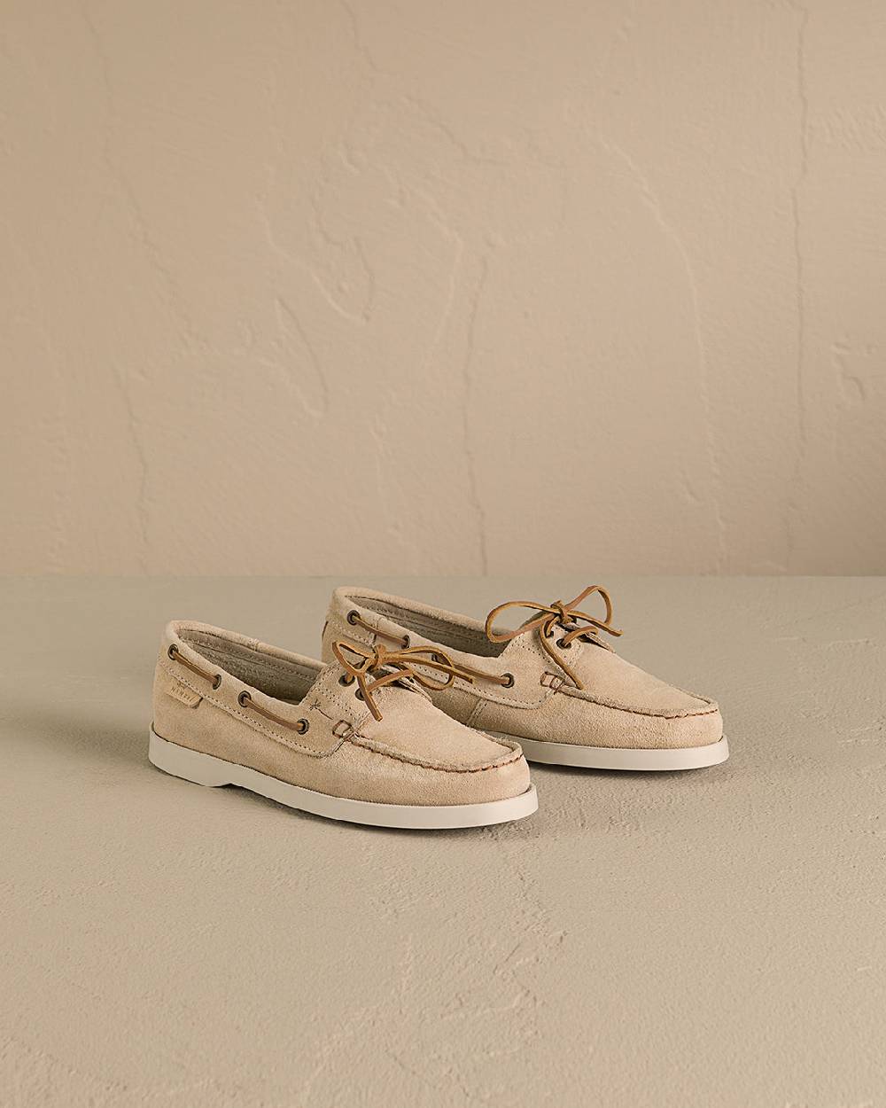 Manebí Suede Boat-Shoes - Hamptons Champagne Beige Latest fashion