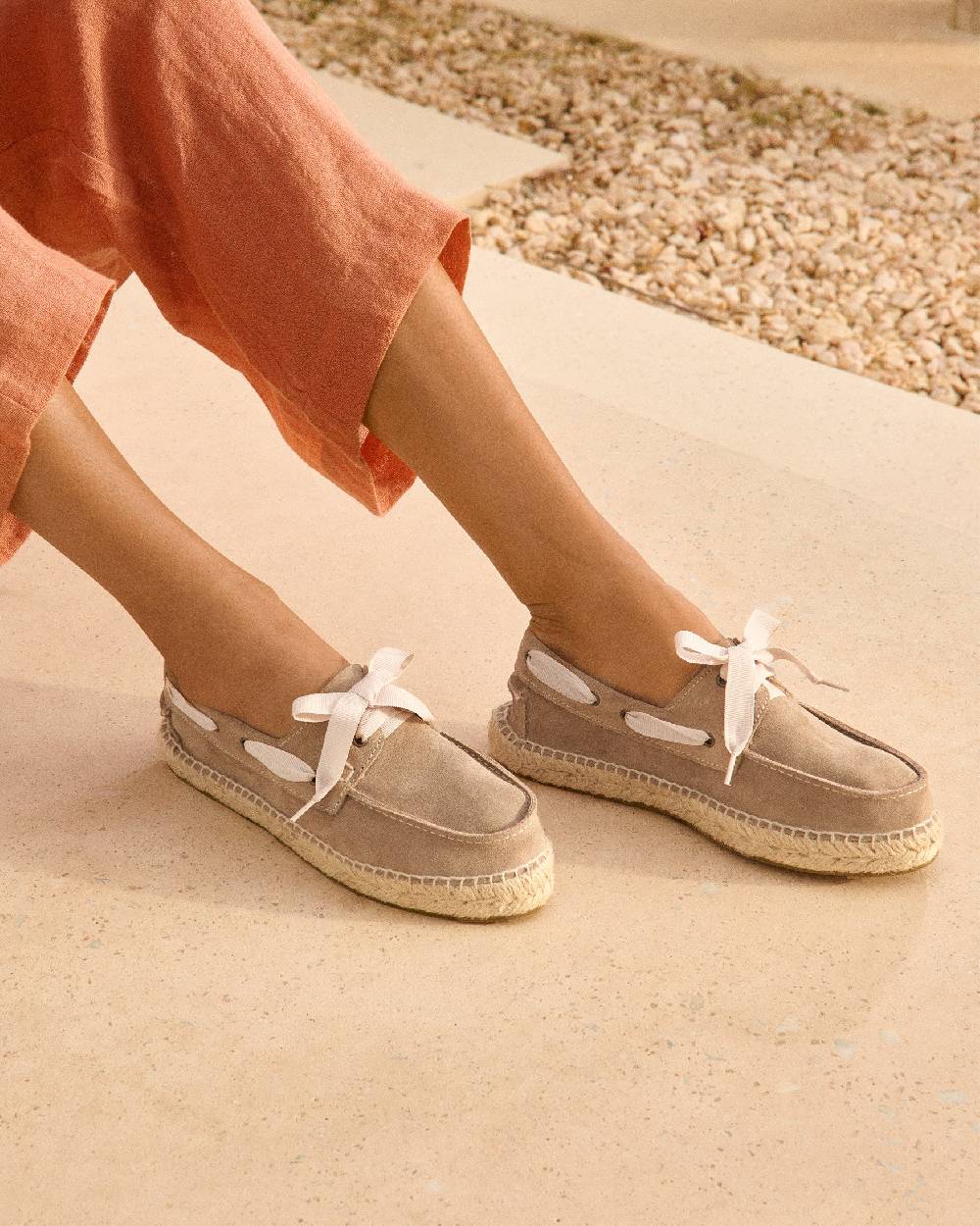 Manebí Scarpe da barca - Hamptons - Vintage Taupe Offerta temporanea