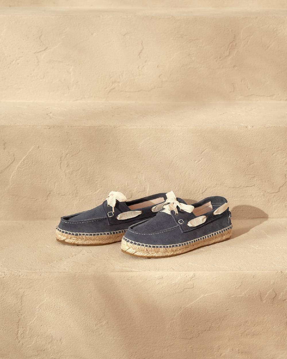 Manebí Suede Boat-Shoes Espadrilles - Hamptons Patriot Blue Lightning offer
