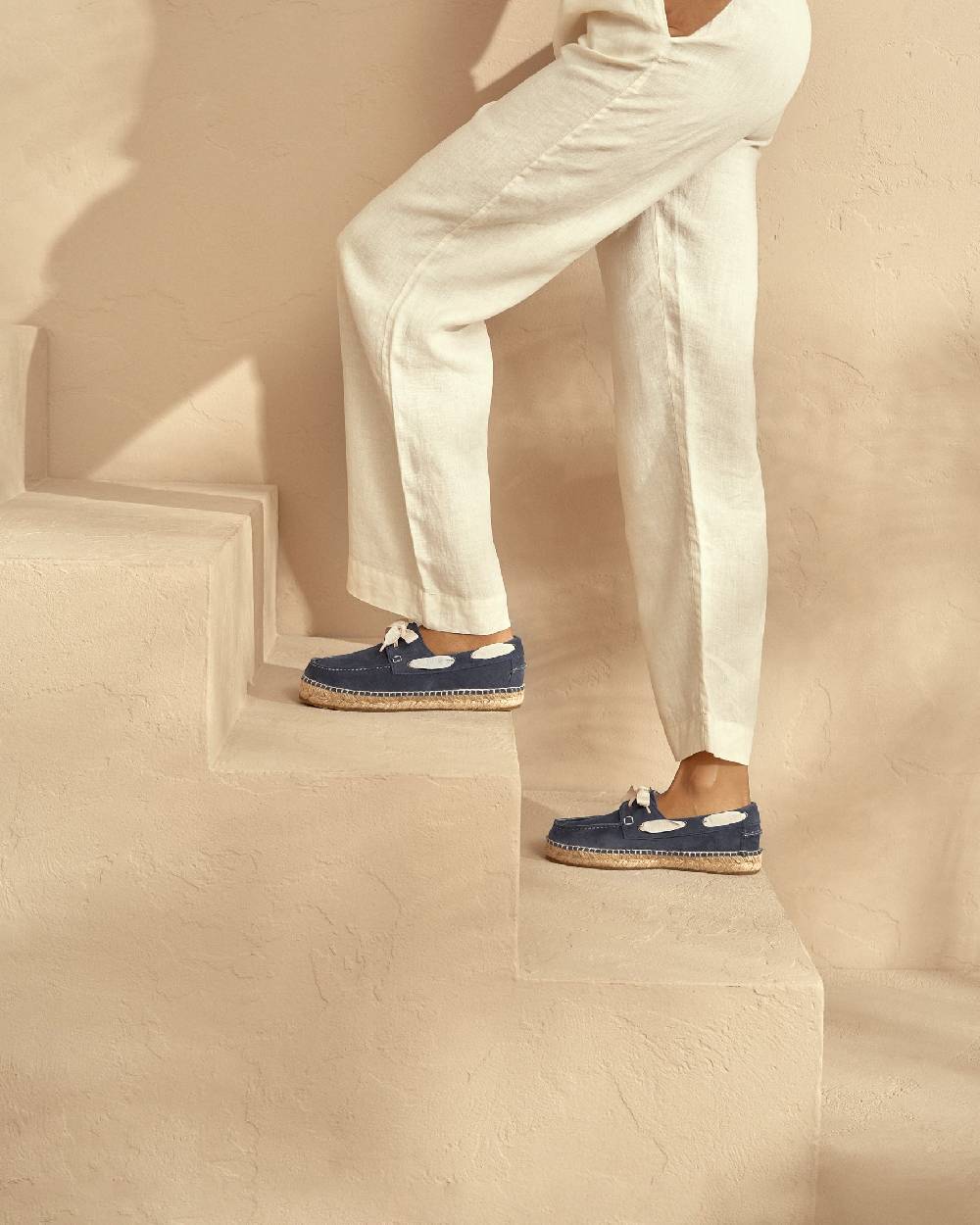Manebí Suede Boat-Shoes Espadrilles - Hamptons Patriot Blue Lightning offer