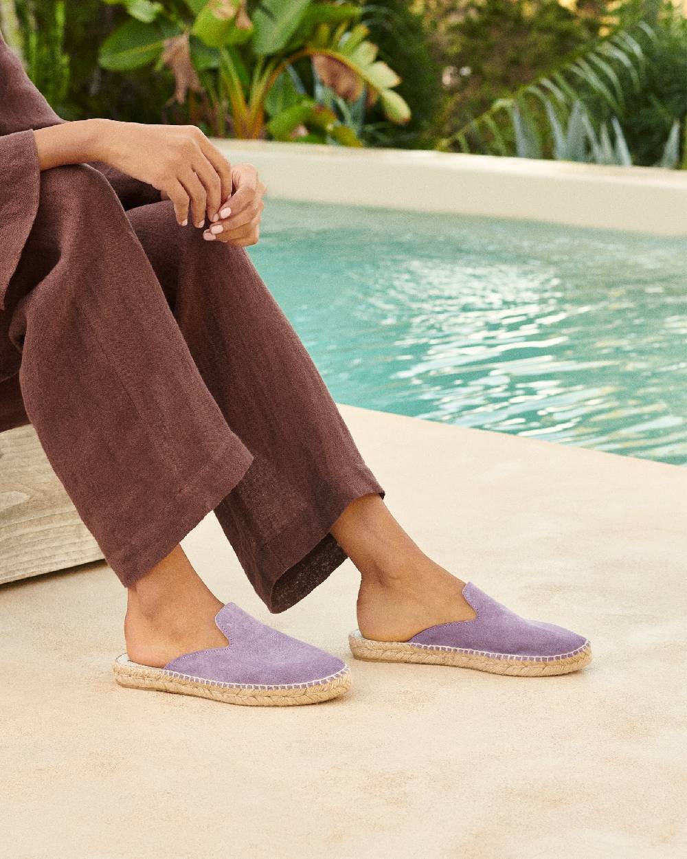 Manebí Suede Mules - Wisteria Lilac Grandi sconti
