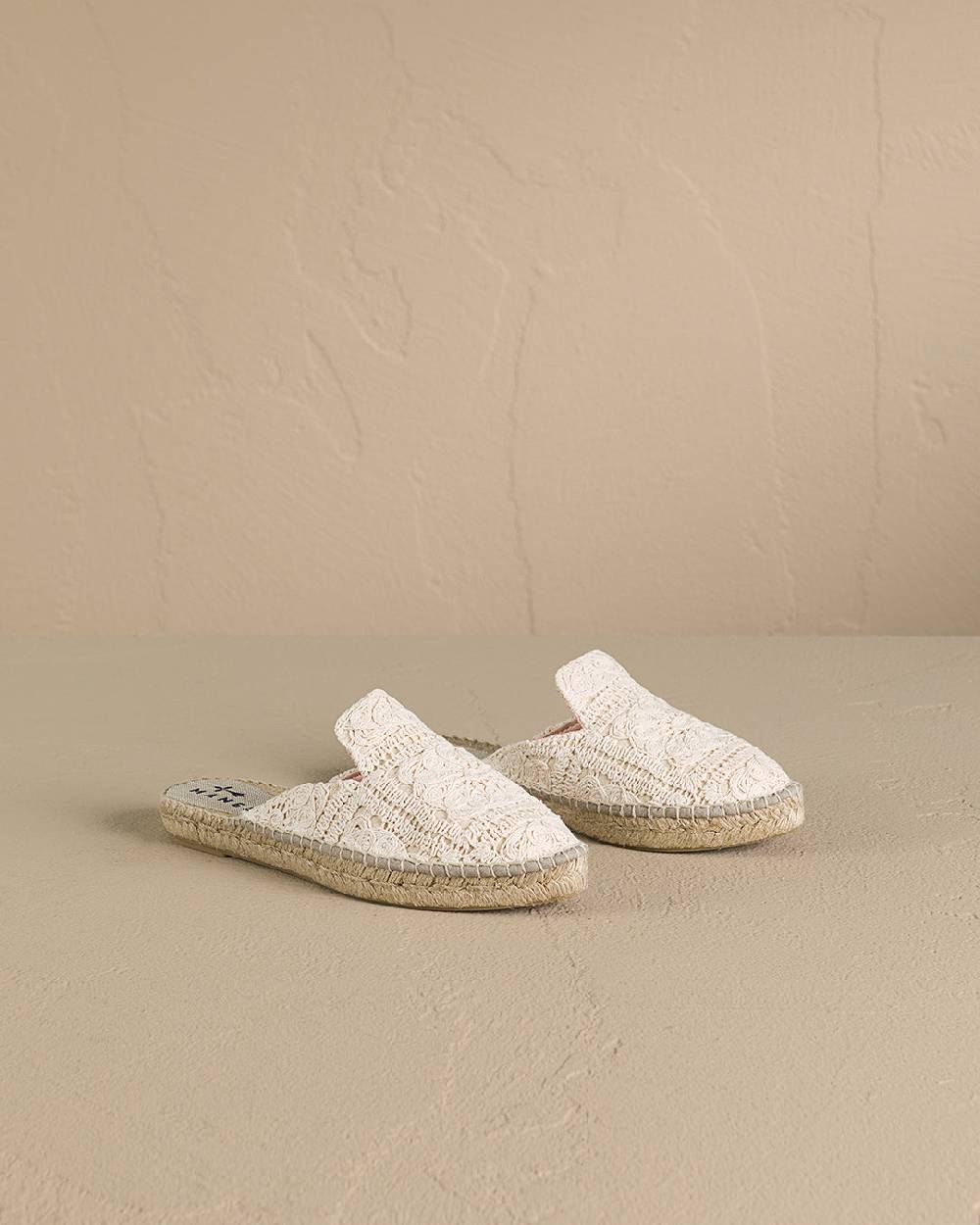 Manebí Cotton Crochet Mules - Yucatán Natural Super Saving Price