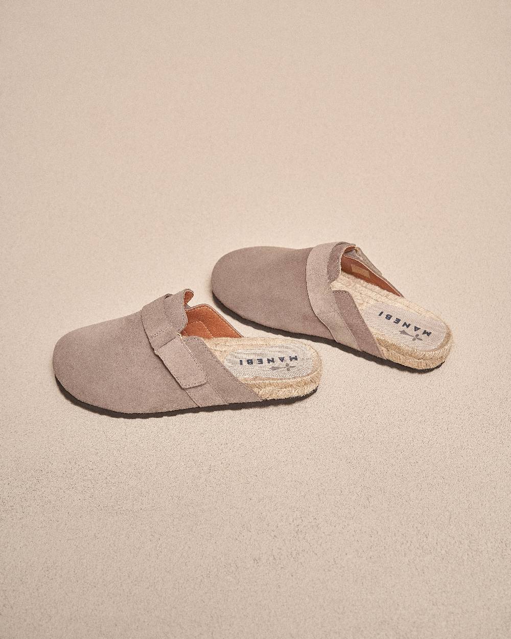 Manebí Suede Clog Mules - Hamptons Coco Brown Rilascio limitato
