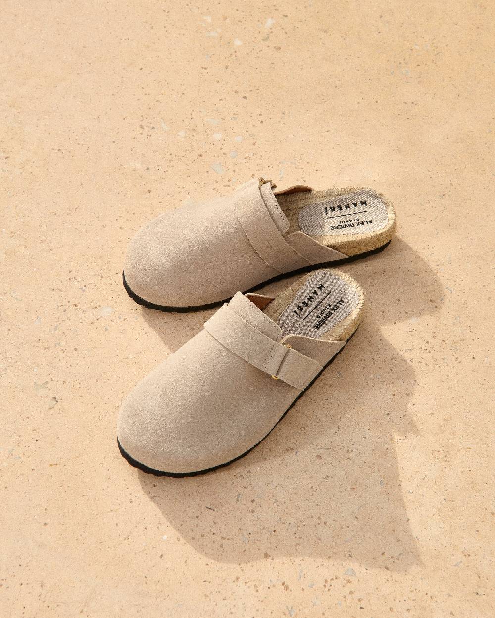 Manebí Suede Clog - Mules Champagne Beige ACQUISTA ORA