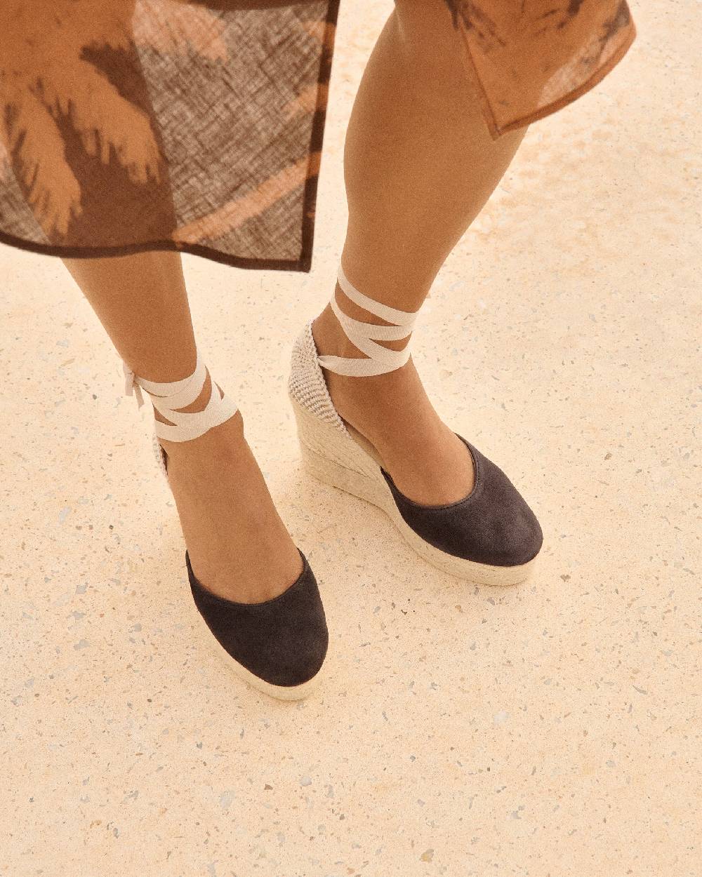Manebí Soft Suede Wedge Espadrilles - Cocoa Discount Store per i nuovi prodotti