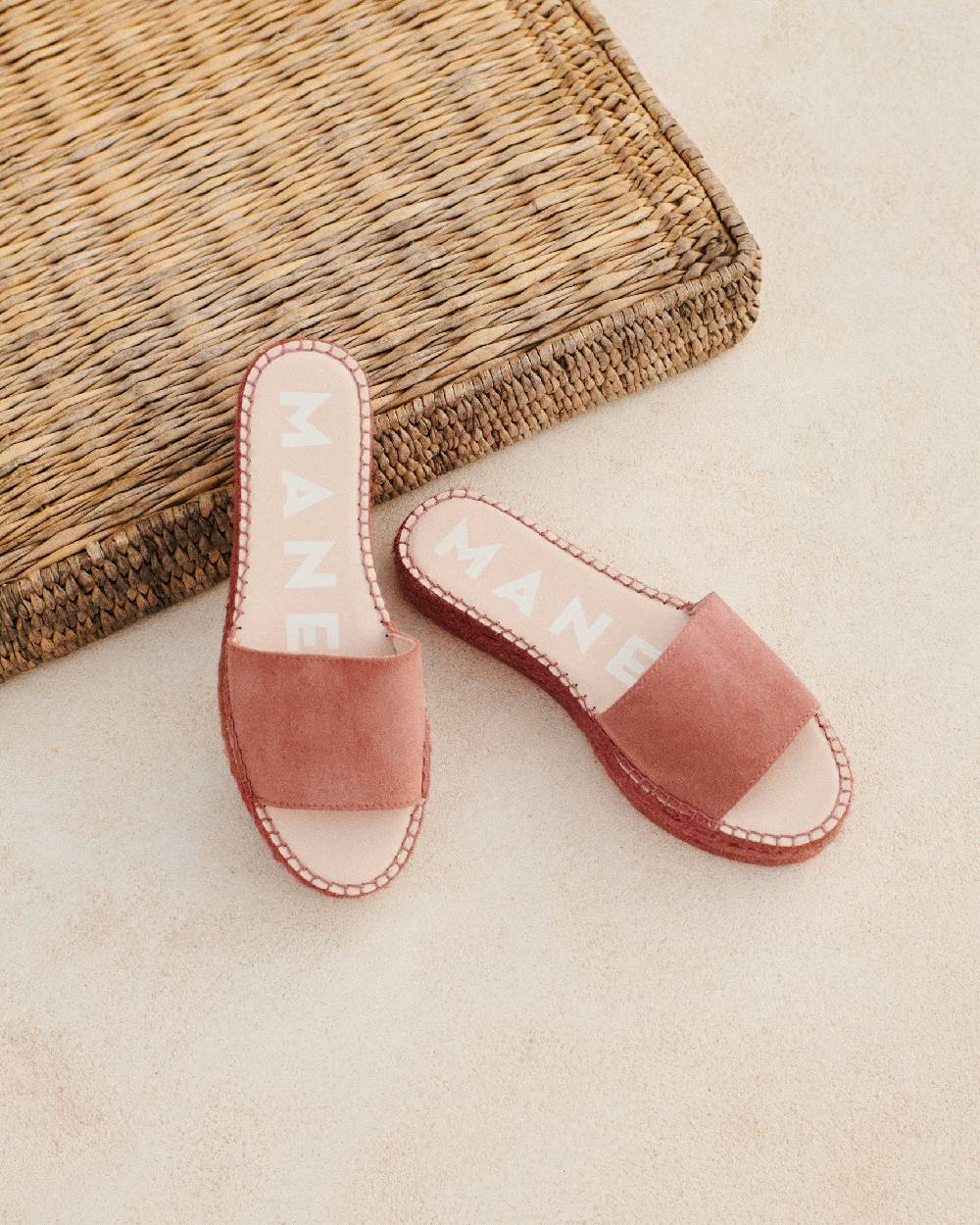 Manebí Suede Double Sole Slides - Terracotta On Tone Convenienza