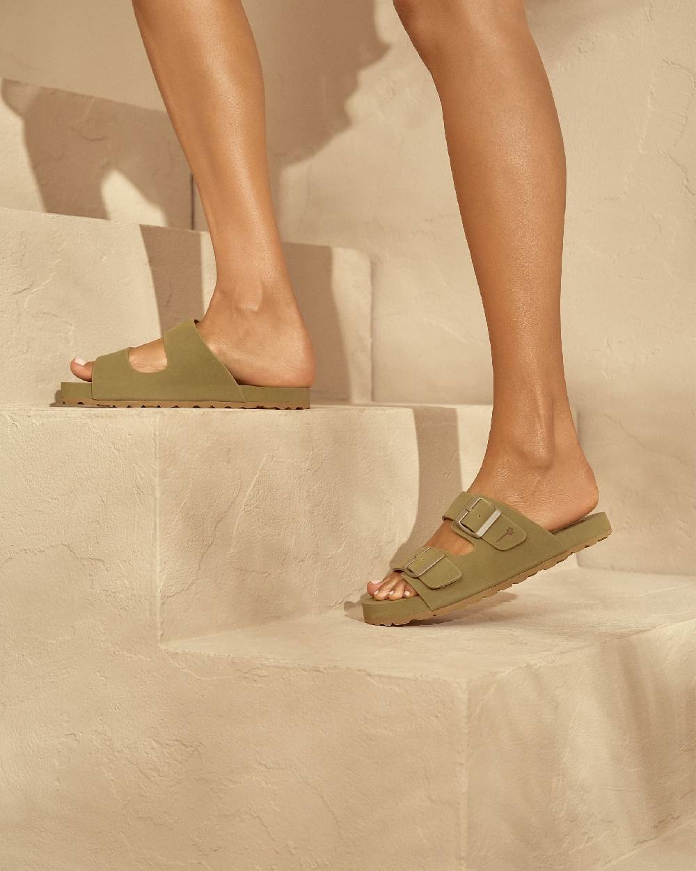 Manebí Eva Swim Sandals - Honolulu Kaki Green Saldi
