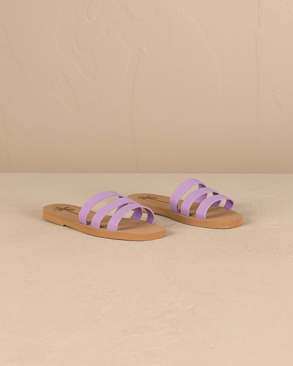 Manebí Eva Three Bands|Swim Sandals - Wisteria Lilac \u0026 Cuero Vendita Calda