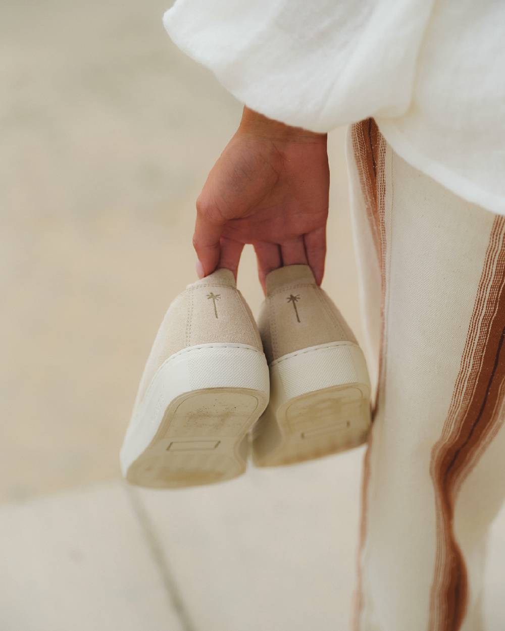 Manebí Suede Slip-On - Hamptons Champagne Beige Comprare a buon mercato