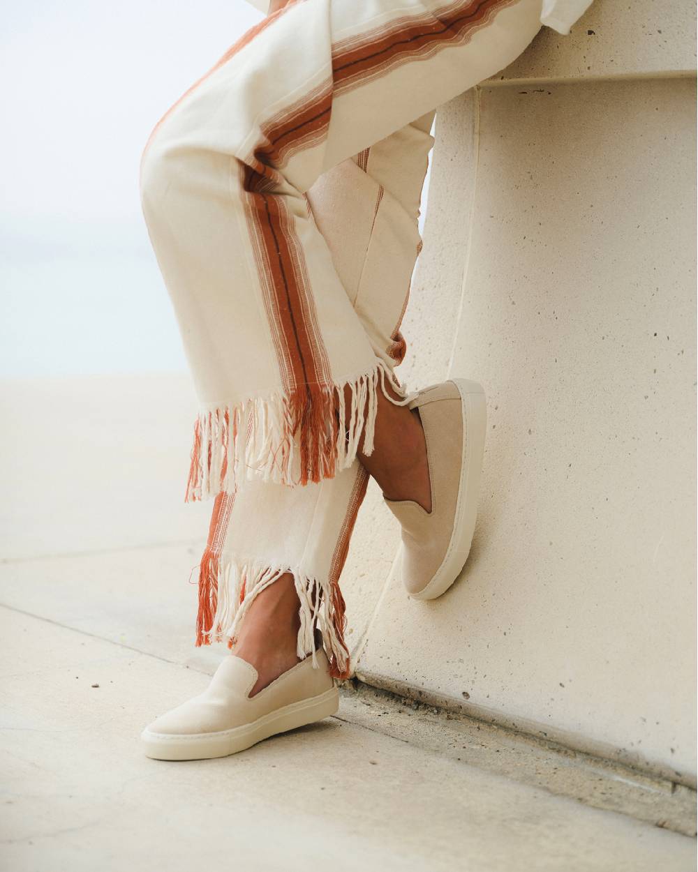 Manebí Suede Slip-On - Hamptons Champagne Beige Comprare a buon mercato
