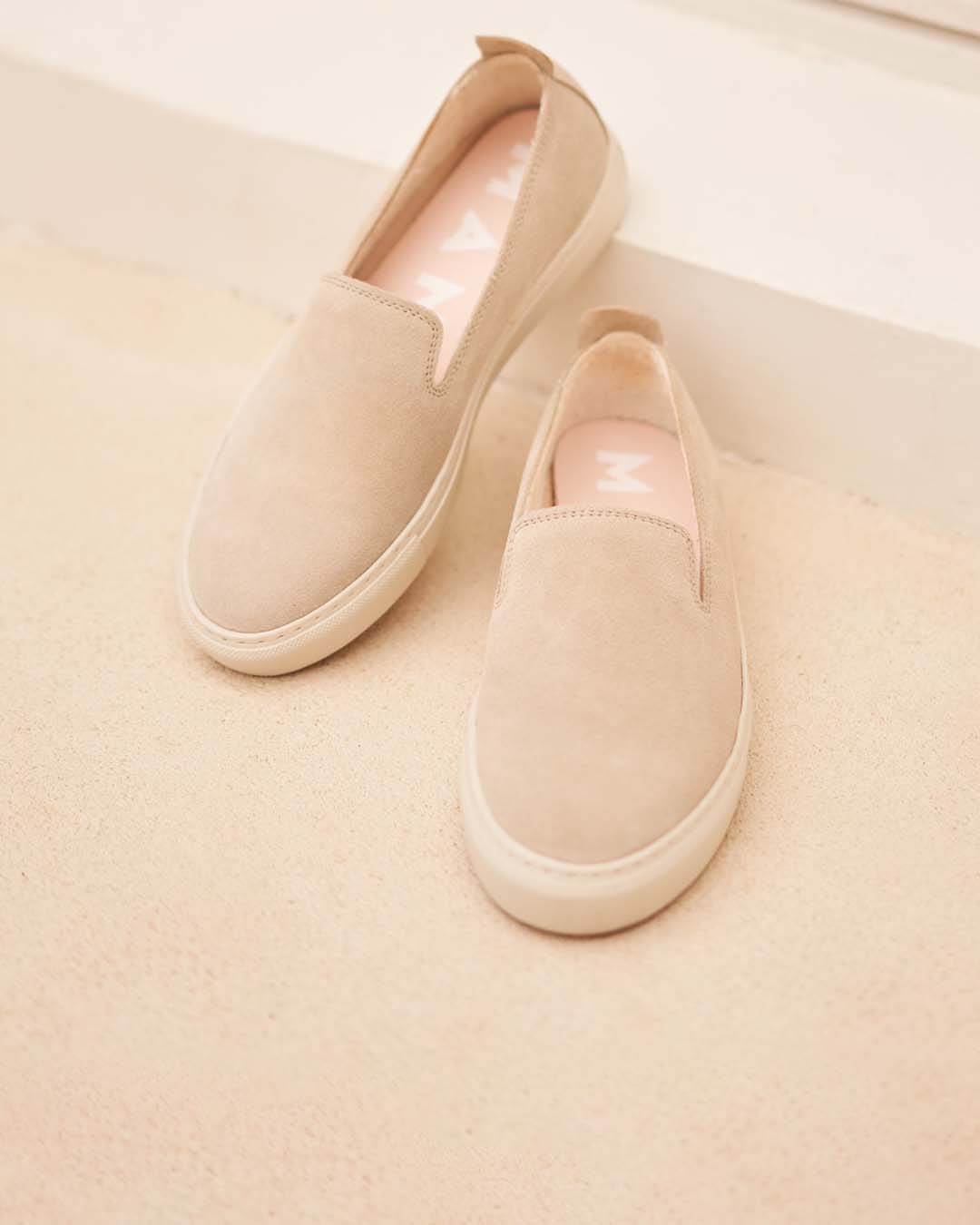 Manebí Suede Slip-On - Hamptons Champagne Beige Comprare a buon mercato