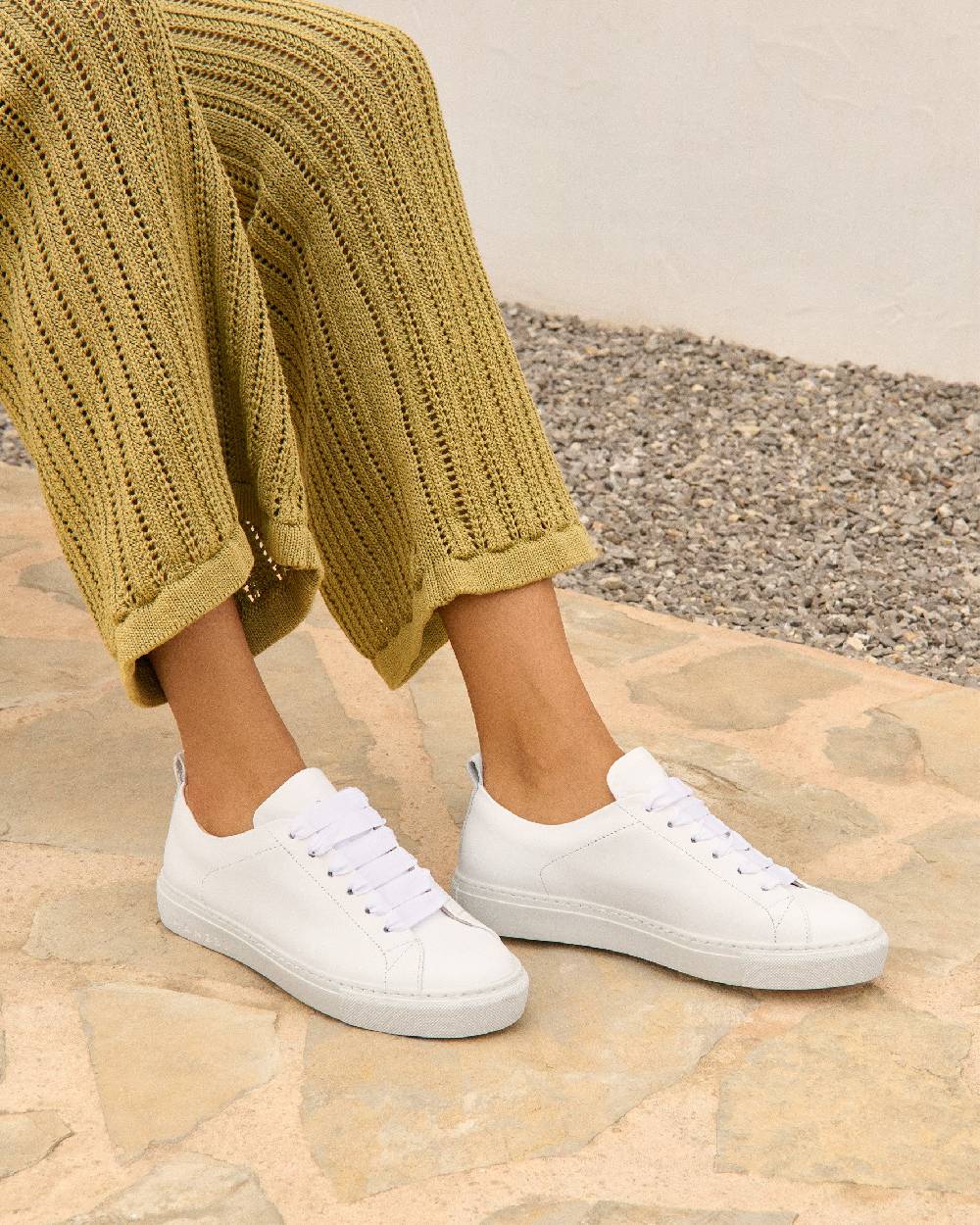 Manebí Leather Sneakers - Canyon Off White Flash Sale