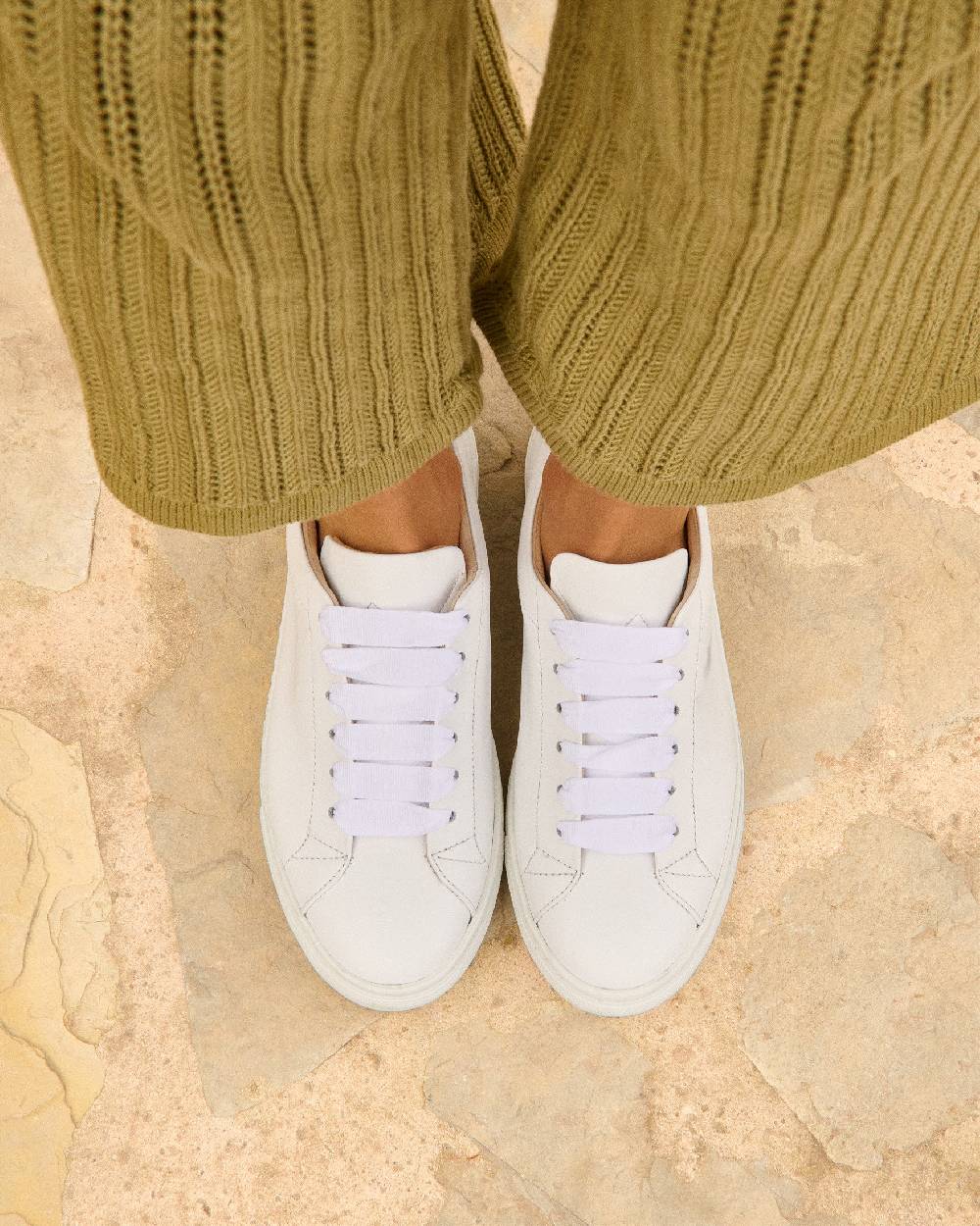 Manebí Leather Sneakers - Canyon Off White Flash Sale