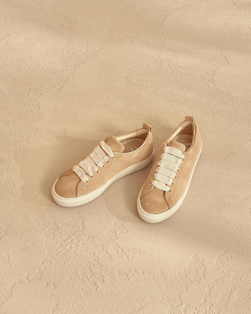 Manebí Suede Sneakers - Hamptons Champagne Beige Fornitura limitata