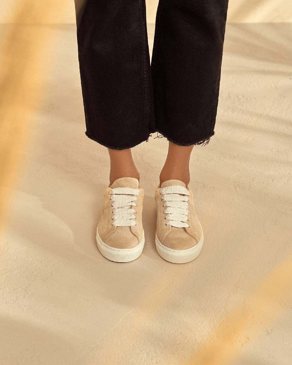 Manebí Suede Sneakers - Hamptons Champagne Beige Fornitura limitata