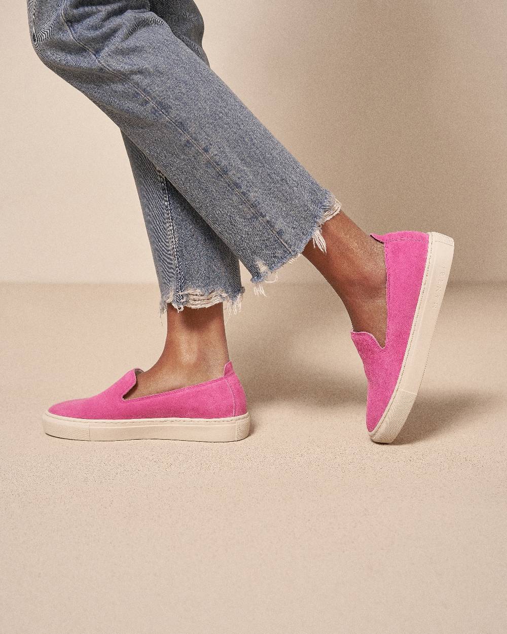 Manebí Suede Slip-On - Hamptons Bold Pink Offerta esclusiva