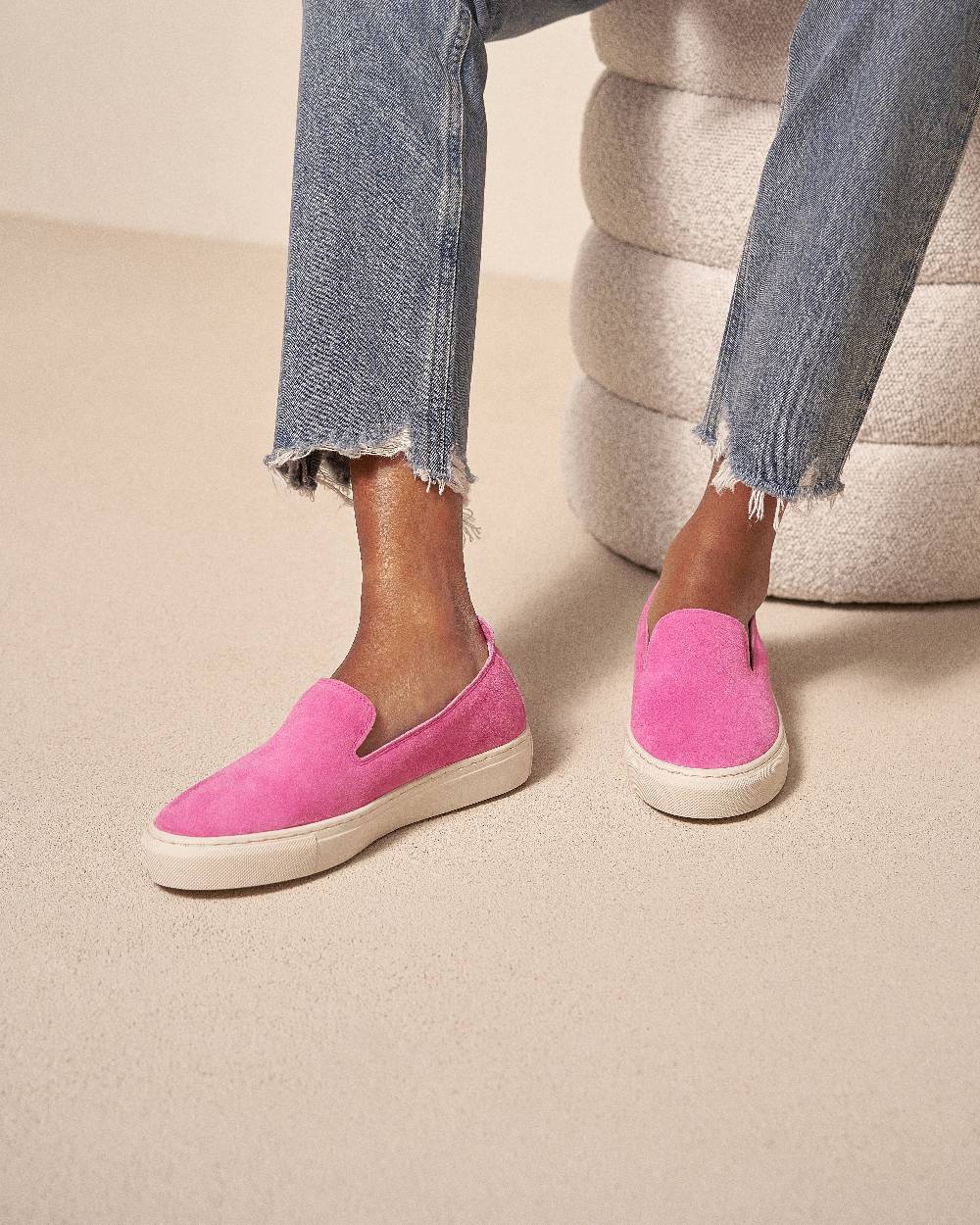 Manebí Suede Slip-On - Hamptons Bold Pink Offerta esclusiva