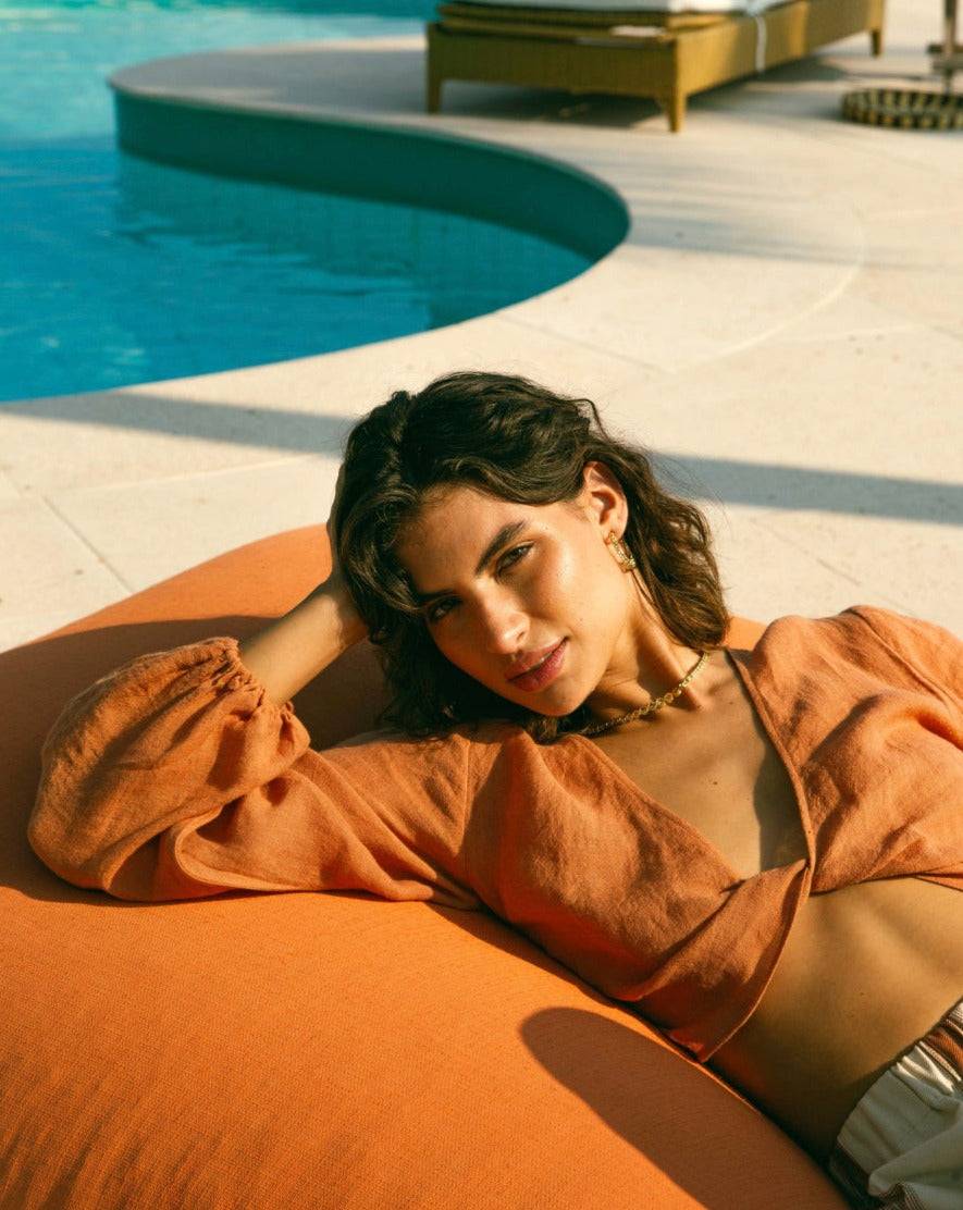 Manebí Linen Gauze Antigua Top - Sunbaked Offerta migliore