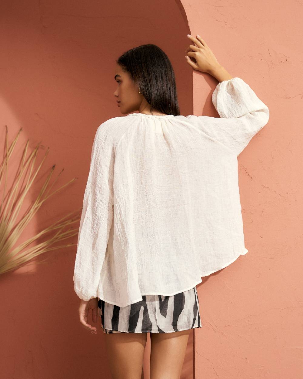 Manebí Linen Gauze Mykonos Shirt - Hand Braided Cord White Nuovi prodotti