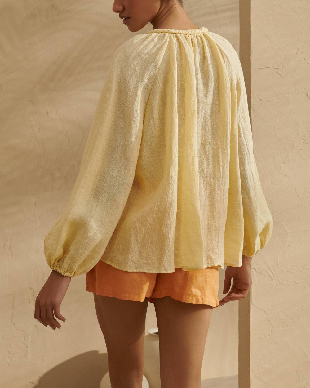 Manebí Linen Gauze Mykonos Shirt - Inca Cream Enormi risparmi