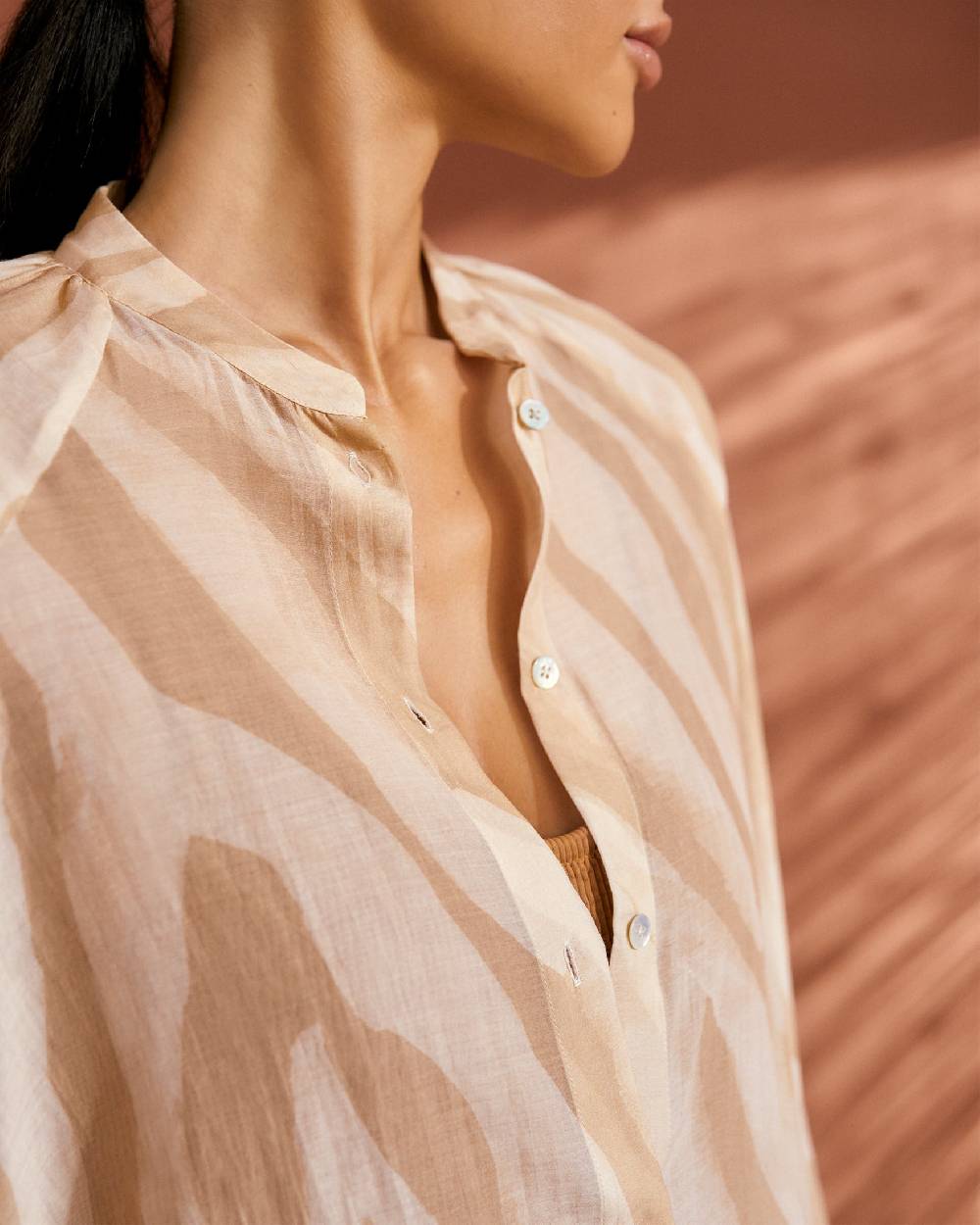 Manebí Printed Cotton Silk Voile|Ibiza Dress - Hand Braided Cord Beige Off White Maxi Zebra Sconti questo mese