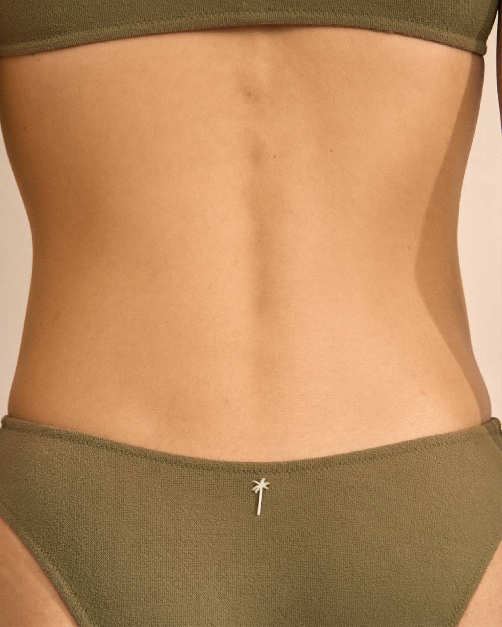 Manebí Terry Cotton Surf Bralette Bikini - Soft Touch Kaki Green Shopping Online