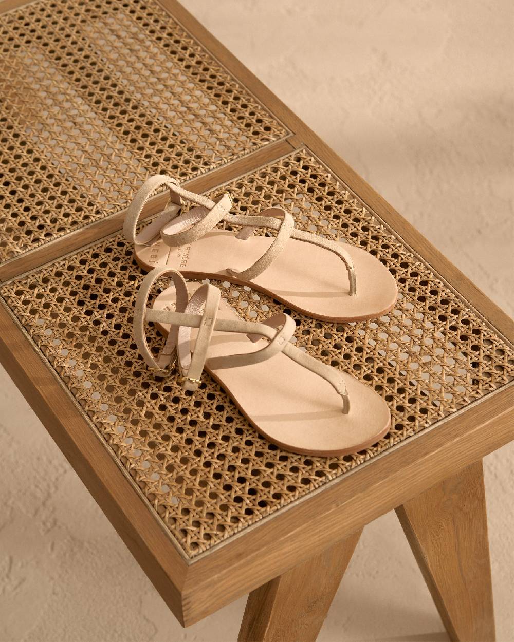 Manebí Triomphe Leather Sandals - Gladiator Champagne Beige Latest fashion