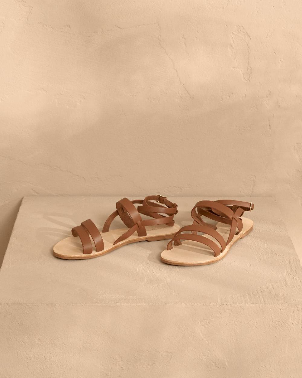 Manebí Mika Leather Sandals - Gladiator Tan Bestseller